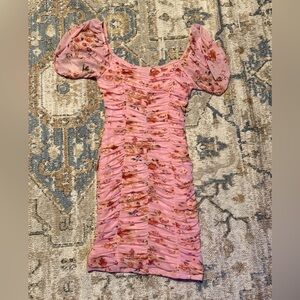 As U Wish Pink Floral Dress SZ  Small